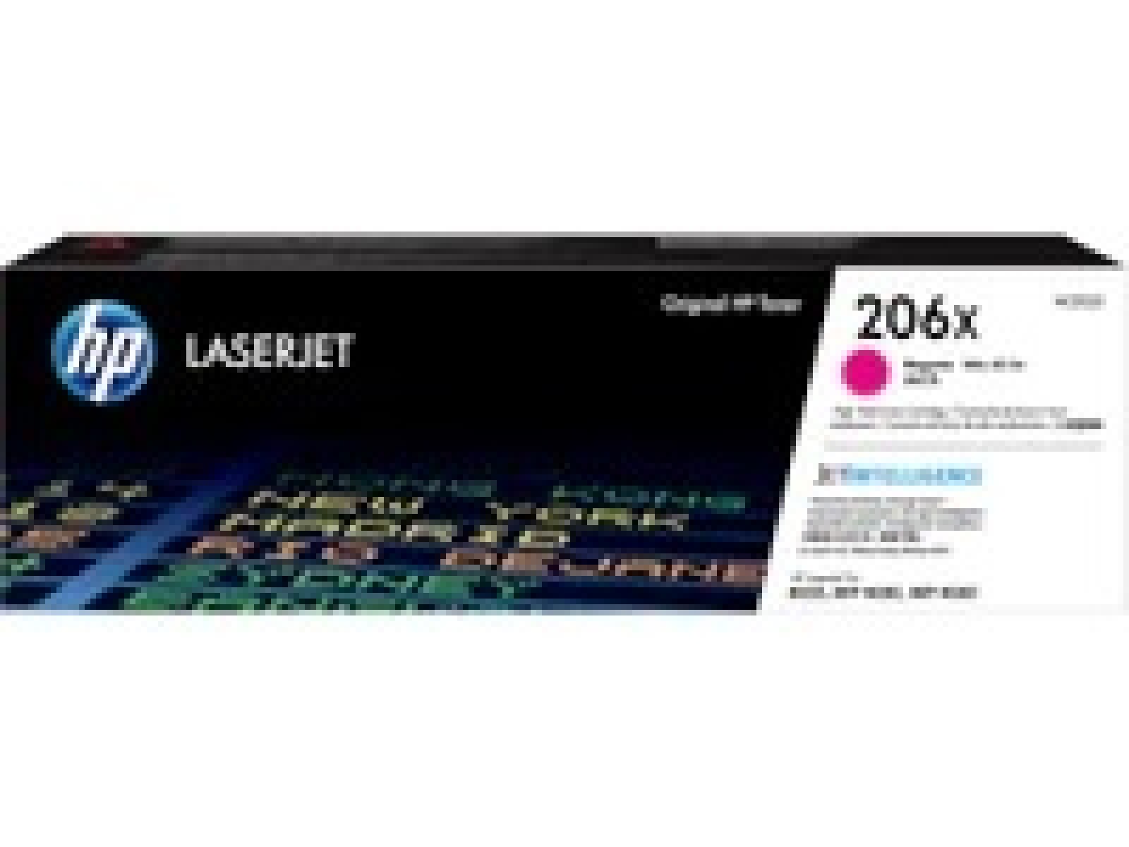 HP 206X - Alto rendimiento - magenta - original - LaserJet - cartucho de tóner (W2113X) - para Color LaserJet Pro M255, M283, MF 