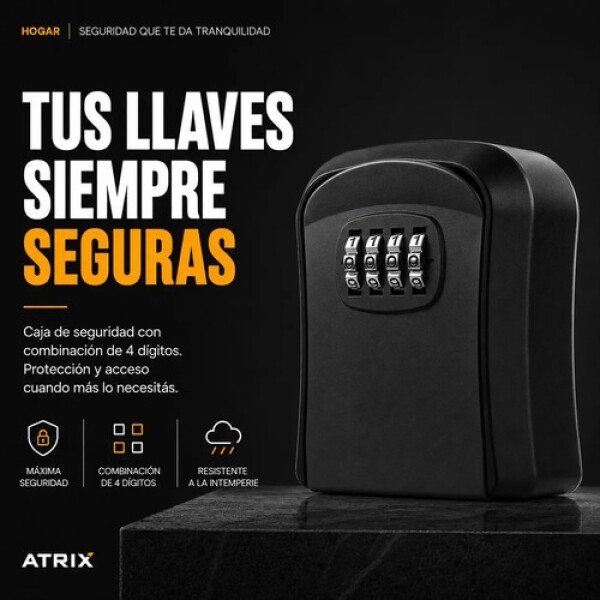 Caja Fuerte Cofre De Seguridad C/ Combinación 9,5 cm x 8 cm Negro