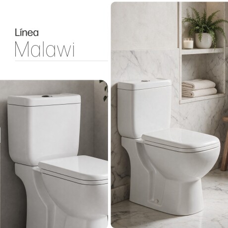 SANITARIO INODORO CON MOCHILA LINEA MALAWI BLANCO LOZA BAÑO BLANCO