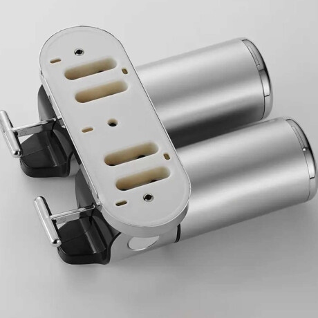 Set de dispensador doble para liquidos con tapa hermética Transparente