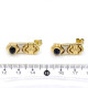 Caravanas En Oro 18K De 2 Colores Y Zafiro Caravanas En Oro 18K De 2 Colores Y Zafiro