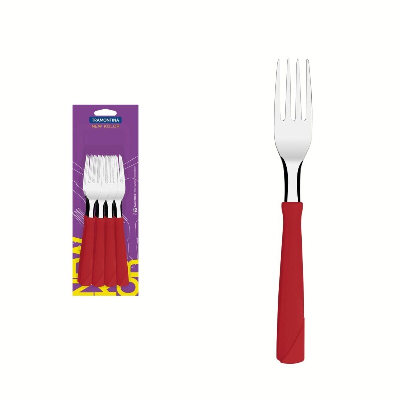 TENEDOR DE MESA NEW KOLOR ROJO X 12 - 23162/970 TENEDOR DE MESA NEW KOLOR ROJO X 12 - 23162/970