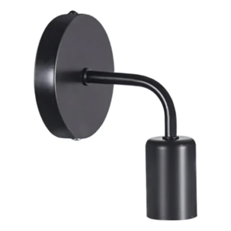 Lampara Aplique De Pared Minimalista Metal Nordico Negro