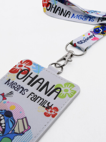 TARJETERO CINTA STITCH OHANA MULTICOLOR