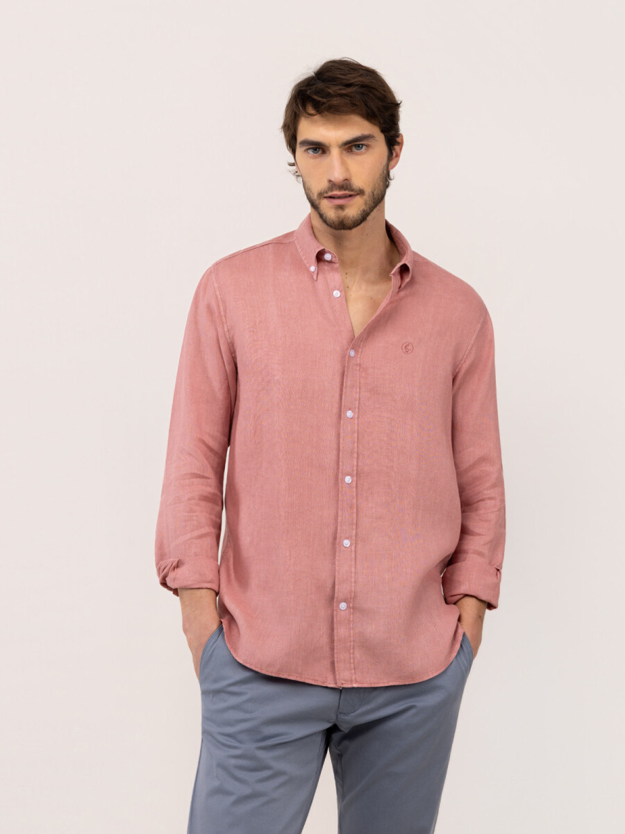 Camisa Lino - Rojo 