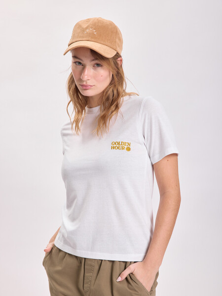 Remera estampa Golden Hour Blanco