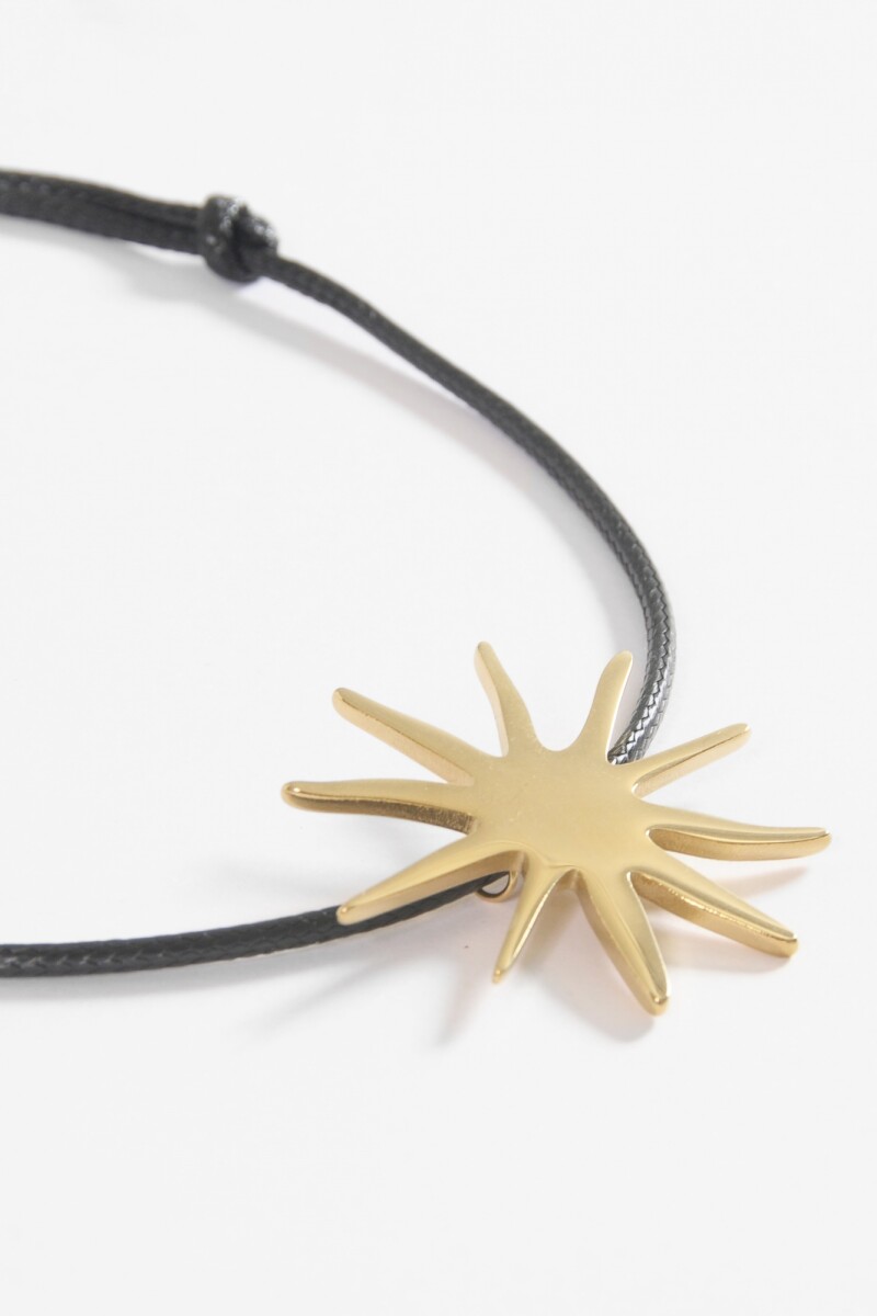 Collar dije estrella irregular acero dorado