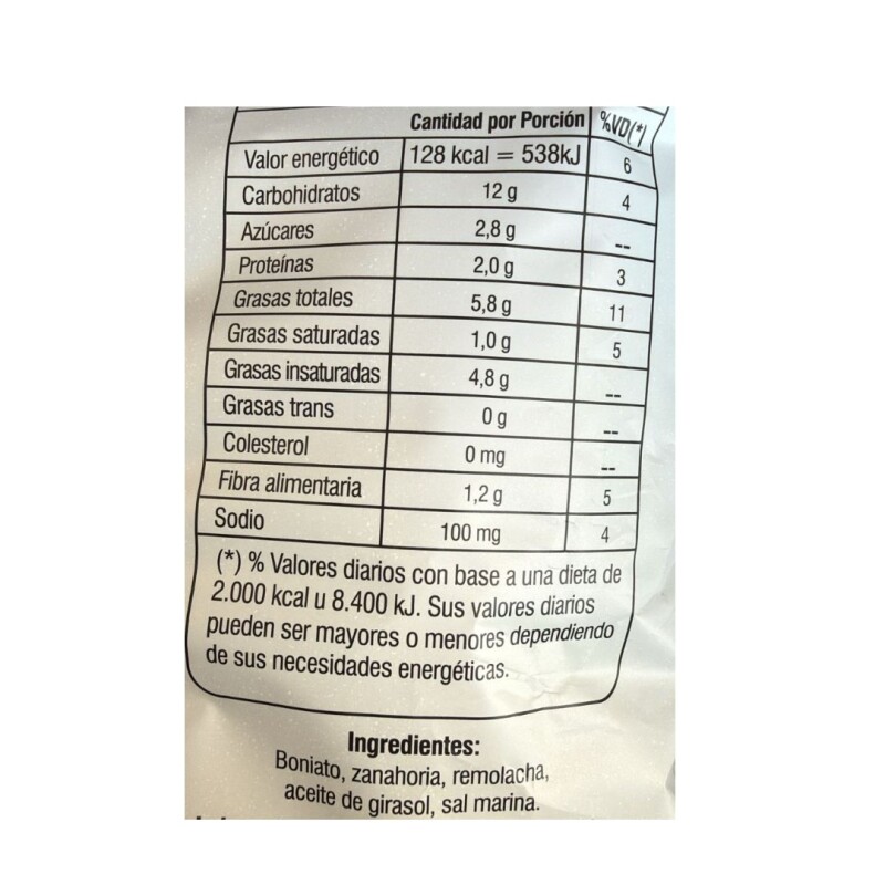 CHIPS DE VEGETALES BONIATO - ZANAHORIA Y REMOLACHA 75GRS CHIPS DE VEGETALES BONIATO - ZANAHORIA Y REMOLACHA 75GRS