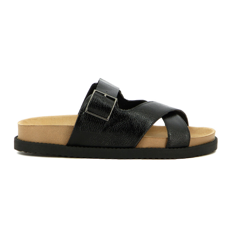 Ramarim Sand.dama Tiras Cruzadas C/hebilla S/baja Negro