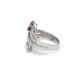 Anillo En Oro 18K Blanco Con Brillantes Y Rubi Anillo En Oro 18K Blanco Con Brillantes Y Rubi