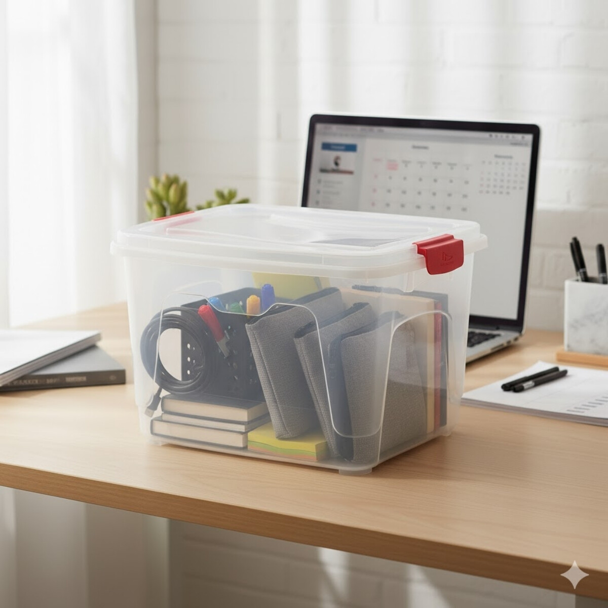 Caja organizadora 12 lts Alta - TRANSPARENTE 