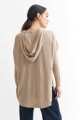 Sweater oversized con capucha BEIGE