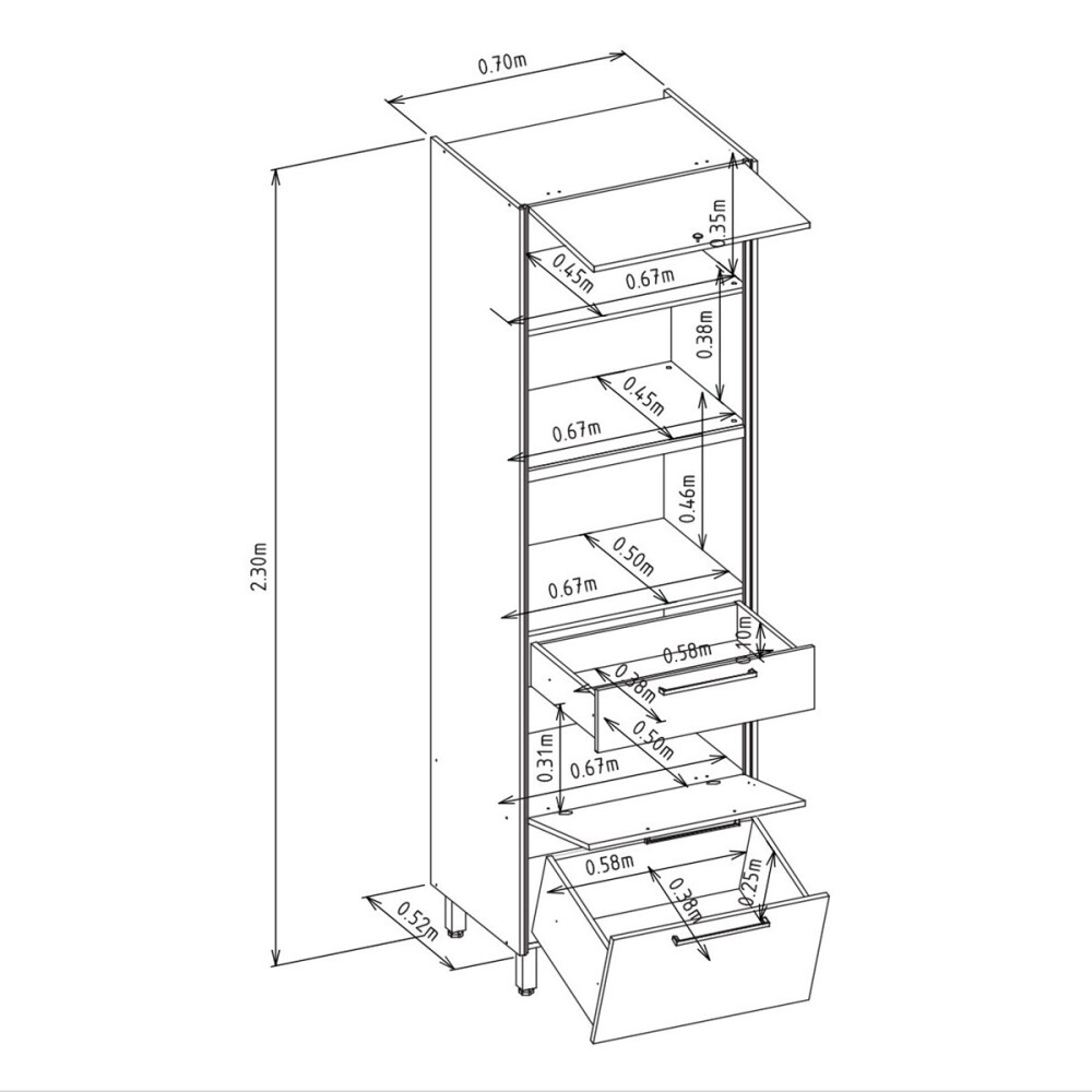 MUEBLE TORREO MODELO ATENA PARA HORNO Y MICROONDAS Mueble Torreo Modelo Atena Para Horno Y Microondas