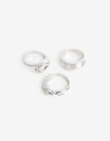 Sets Anillos Metal Anillo Set Metal - Plateado