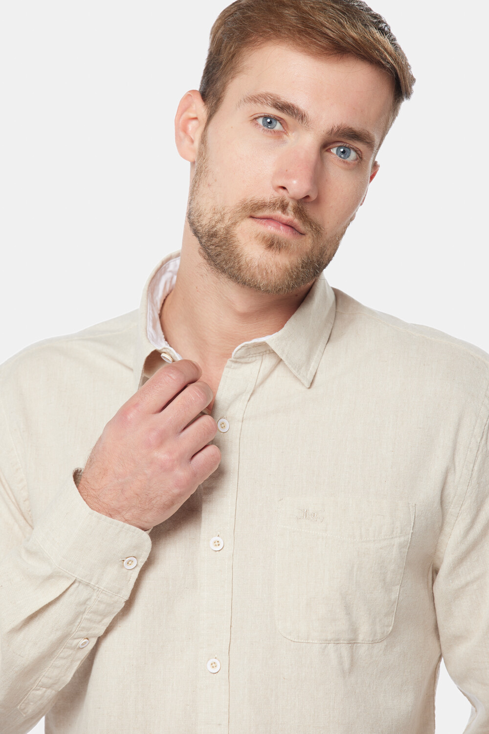 CAMISA DE LINO Beige