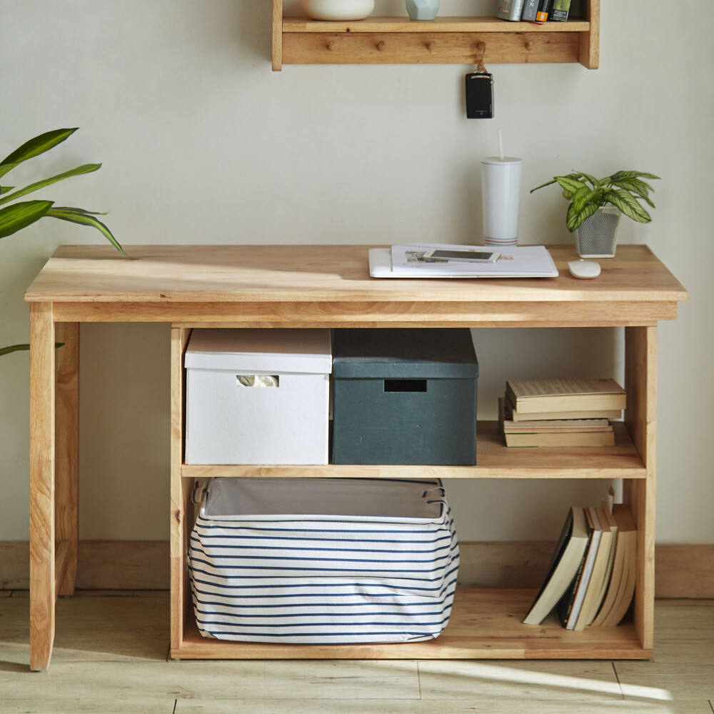 ESCRITORIO MADERA NATURAL-BEIGE OXFORD