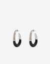 Aros Argollas Resina Aros Argolla De Resina Y Metal - Negro