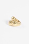 Anillo irregular ajustable acero dorado