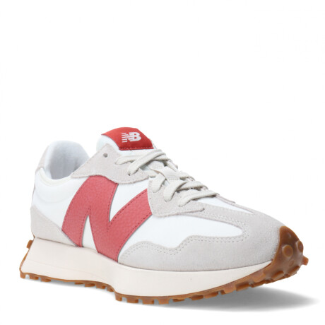 Championes Unisex New Balance 327 Blanco - Gris - Rojo