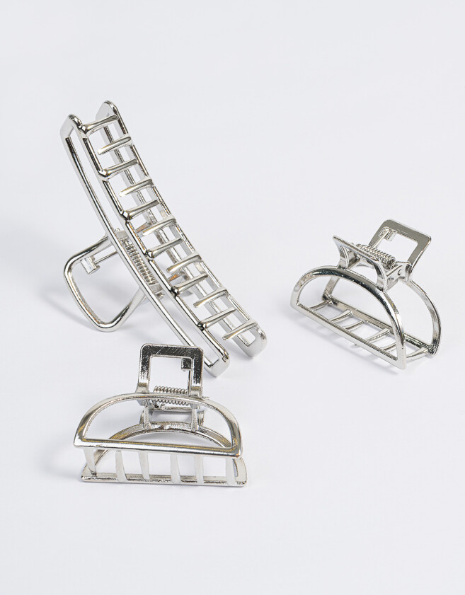 Broches Sets Classic Set De Broches Metálicos - Plateado