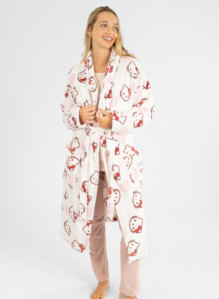 Bata hello kitty coral fleece Rosado