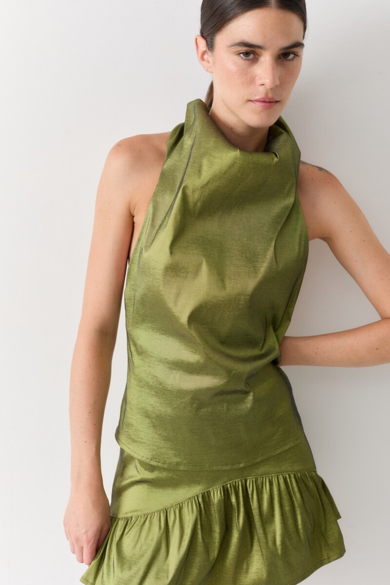 TOP HALTER PARTY - Verde 