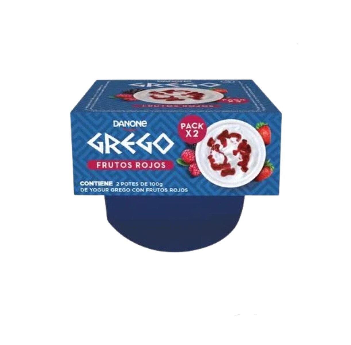 Yogurt Griego Danone Frutos Rojos x2 