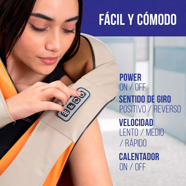 Masajeador Like Lk-mj01/02 Corporal Shiatsu MASAJEADOR NUCA Y ESPALDA SHIATSU MARRON