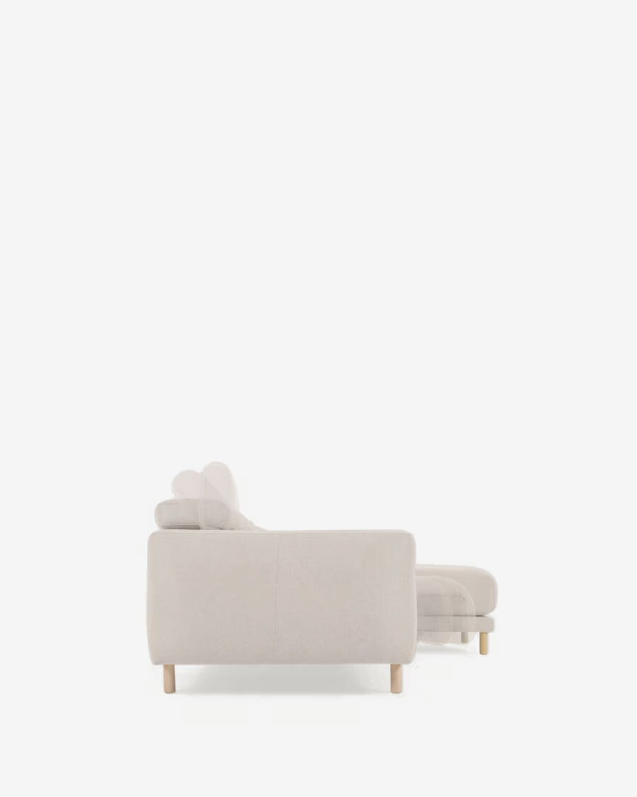 Sofá Singa 3 Plazas con chaise longue derecho blanco 296 cm