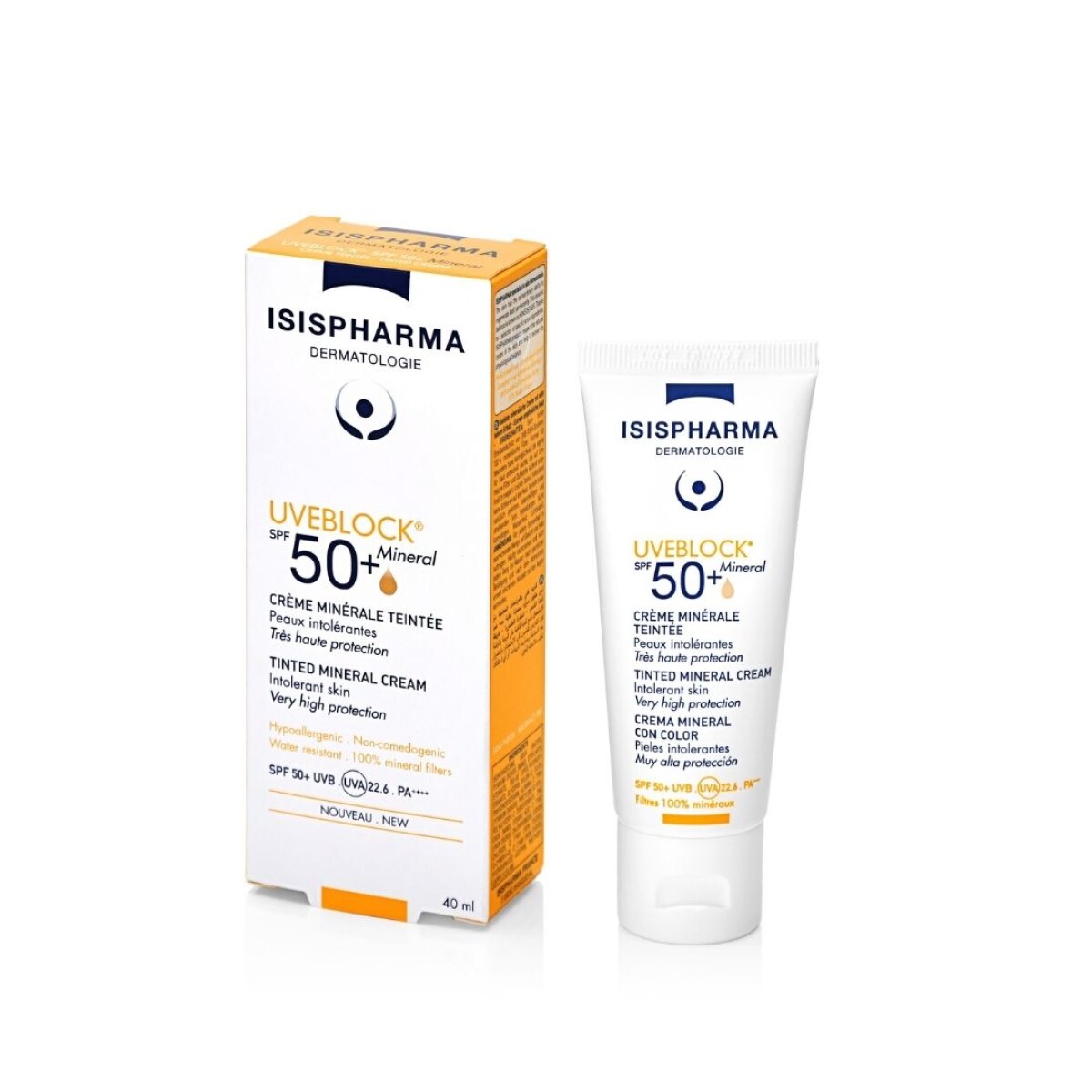 Protector solar Uveblock 50+ Tinted Mineral Cream 