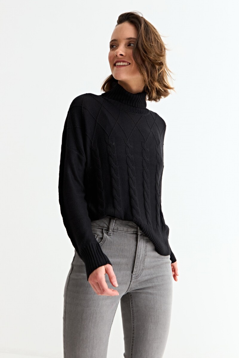 Sweater con estructura - Negro 