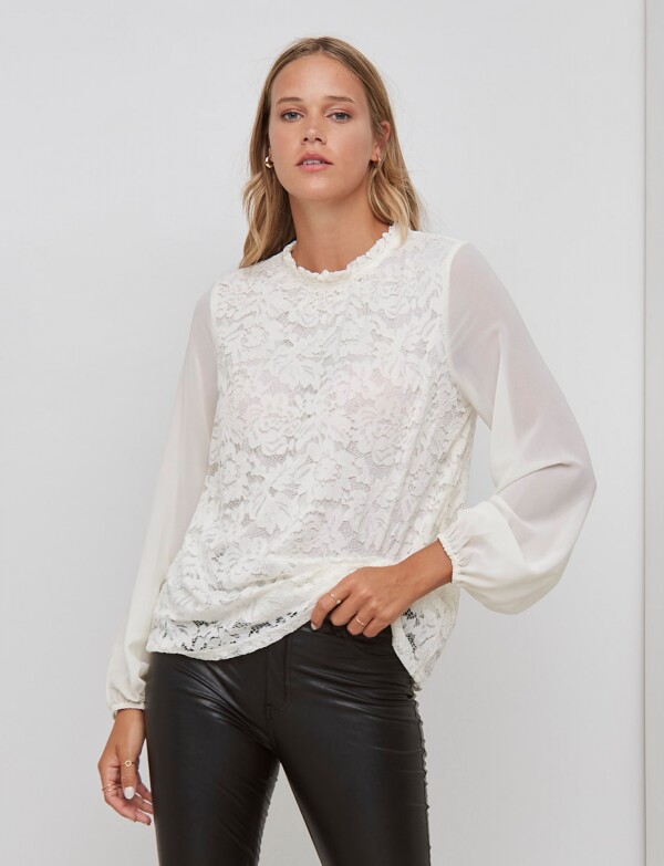 Blusa Encaje CRUDO