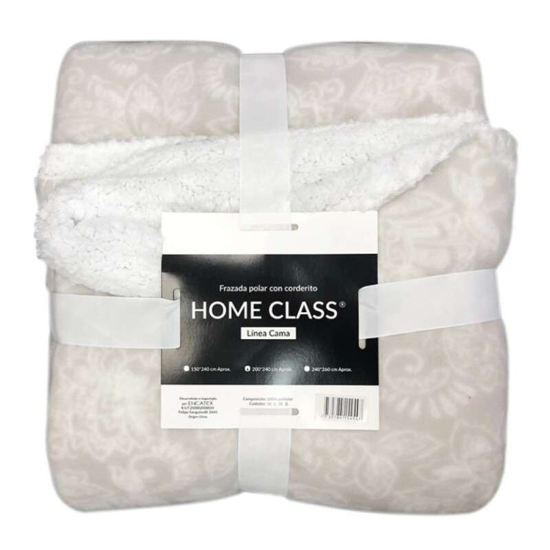 Frazada con Corderito 2 PLAZA Home Class 200 x 240 cm FLORES ARENA