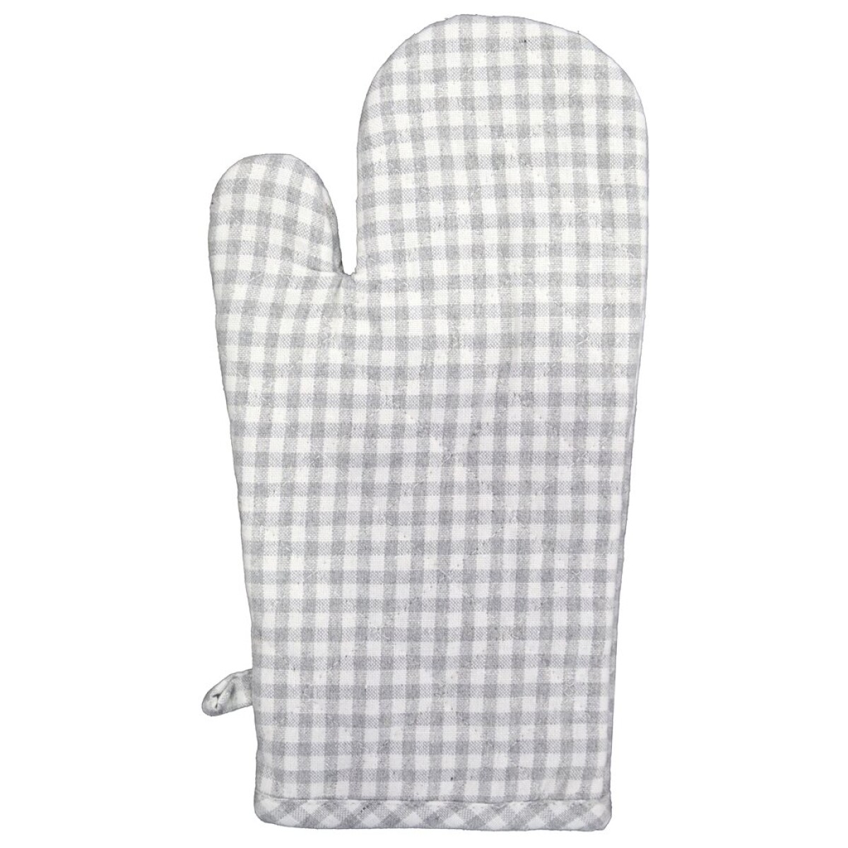 MANOPLA ALGODÓN 18X32CM CUADROS GRIS 