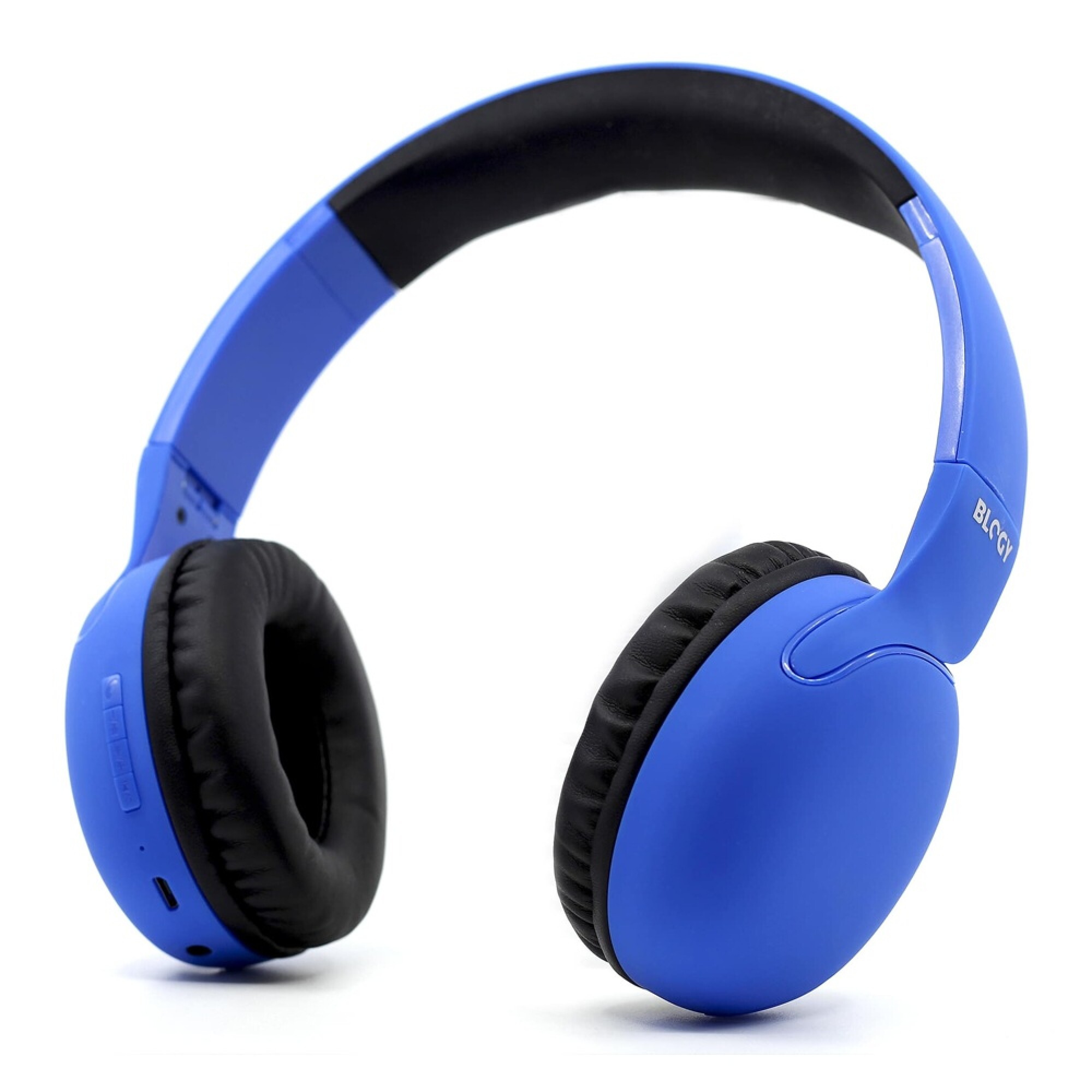 Auriculares Inalambricos Vincha Bluetooth Microfono Miniplug Color Azul