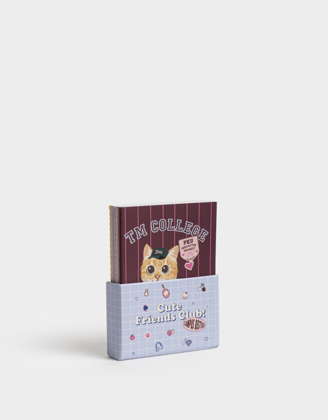 Anotadores Cuadernos y Memos Set De 5 Libretas A6 Cosidas En Cajita - Combinacion Multicolor