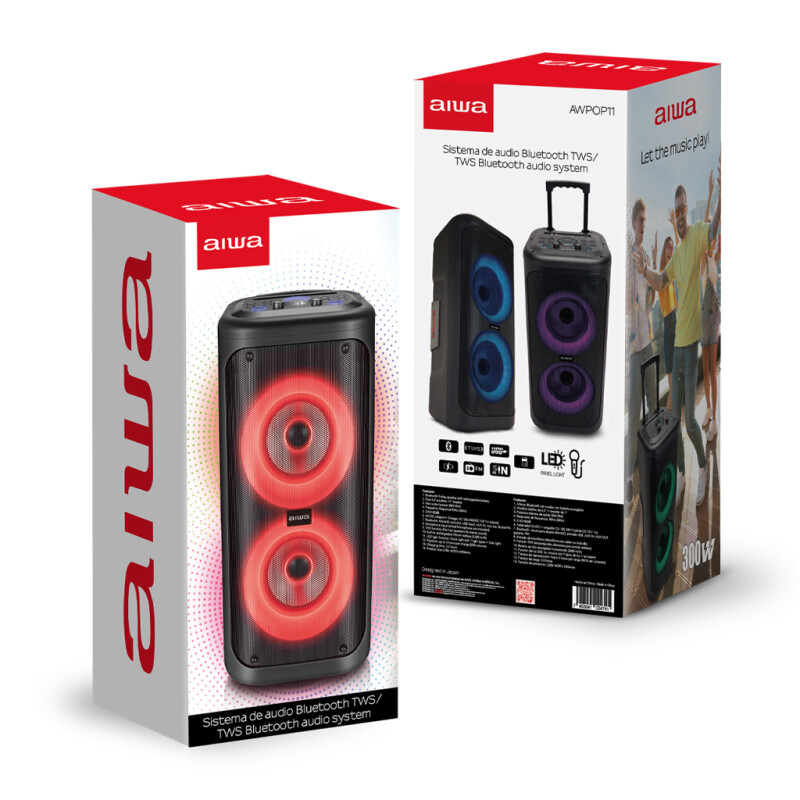 Torre de audio 600W PMPO | AIWA | AWPOP11 Torre de audio 600W PMPO | AIWA | AWPOP11