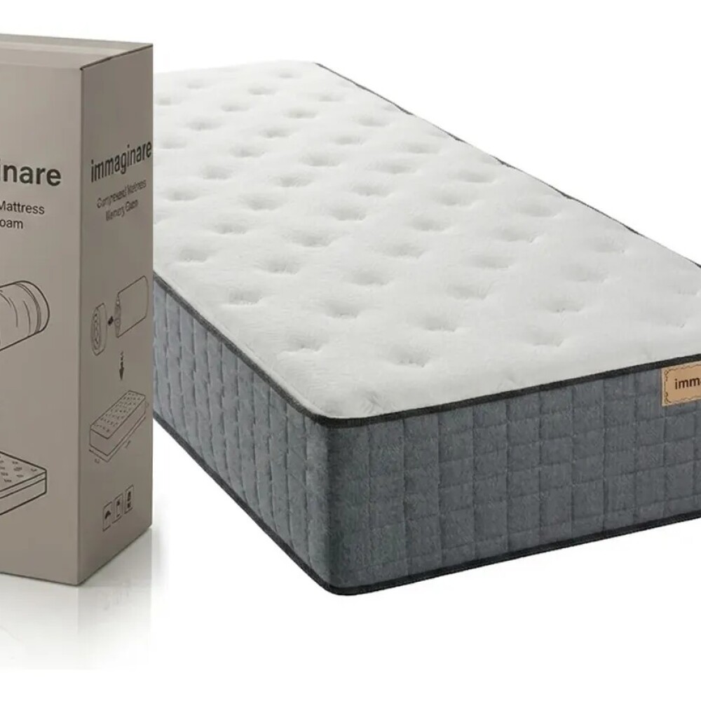 COLCHON TORONTO EN CAJA HÍBRIDO RESORTES 1 PLAZA