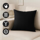 Funda de almohadones lisa 43 x 43 cm NEGRO