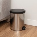PAPELERA TACHO ACERO INOXIDABLE TRAMONTINA 5LTS PLATEADO