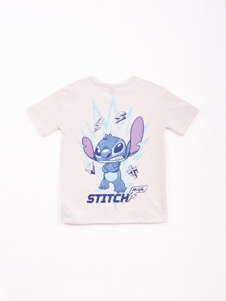 REMERA UNLOCKS STITCH BEIGE (V)