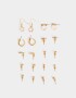 Aros Sets Strass Sets De Aros - Dorado