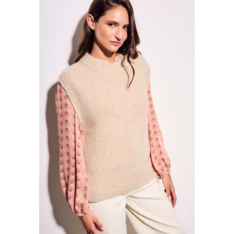 Chaleco Beige Melange