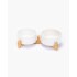 Comedero doble cerámica y bambú 28cm, Blanco Comedero Doble Cerámica Y Bambú 28cm, Blanco