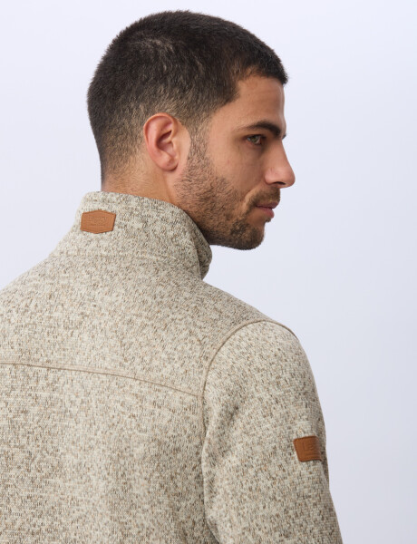 CAMPERA TEXTURADA CON INTERIOR EN POLAR Beige