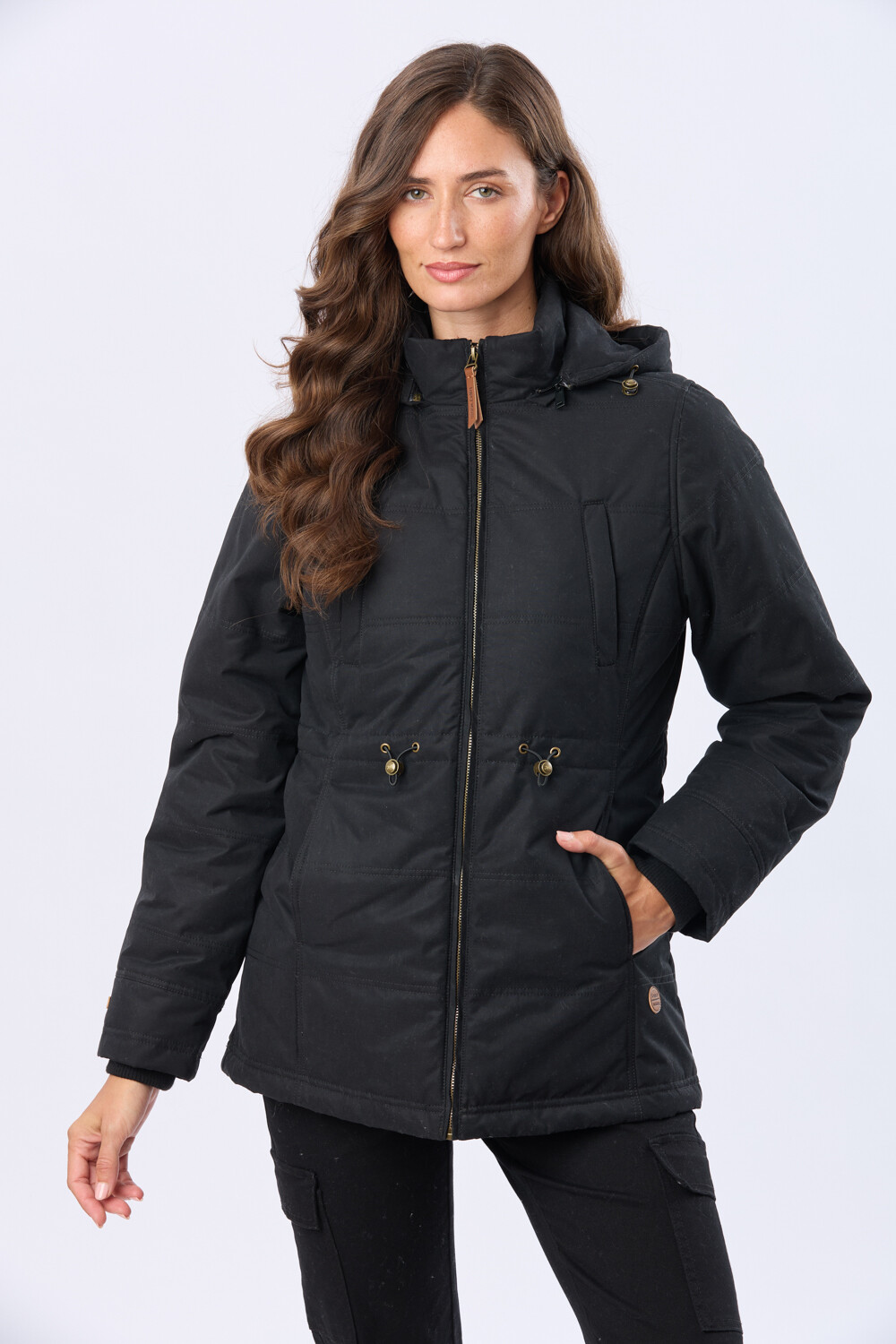 CAMPERA DE ABRIGO CON FORRO DE SHERPA Negro