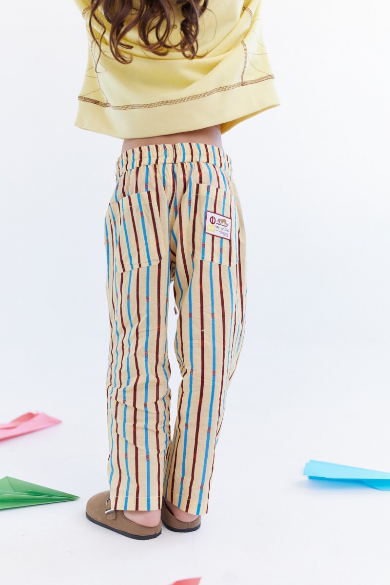 Pantalón Play Amarillo Rayado