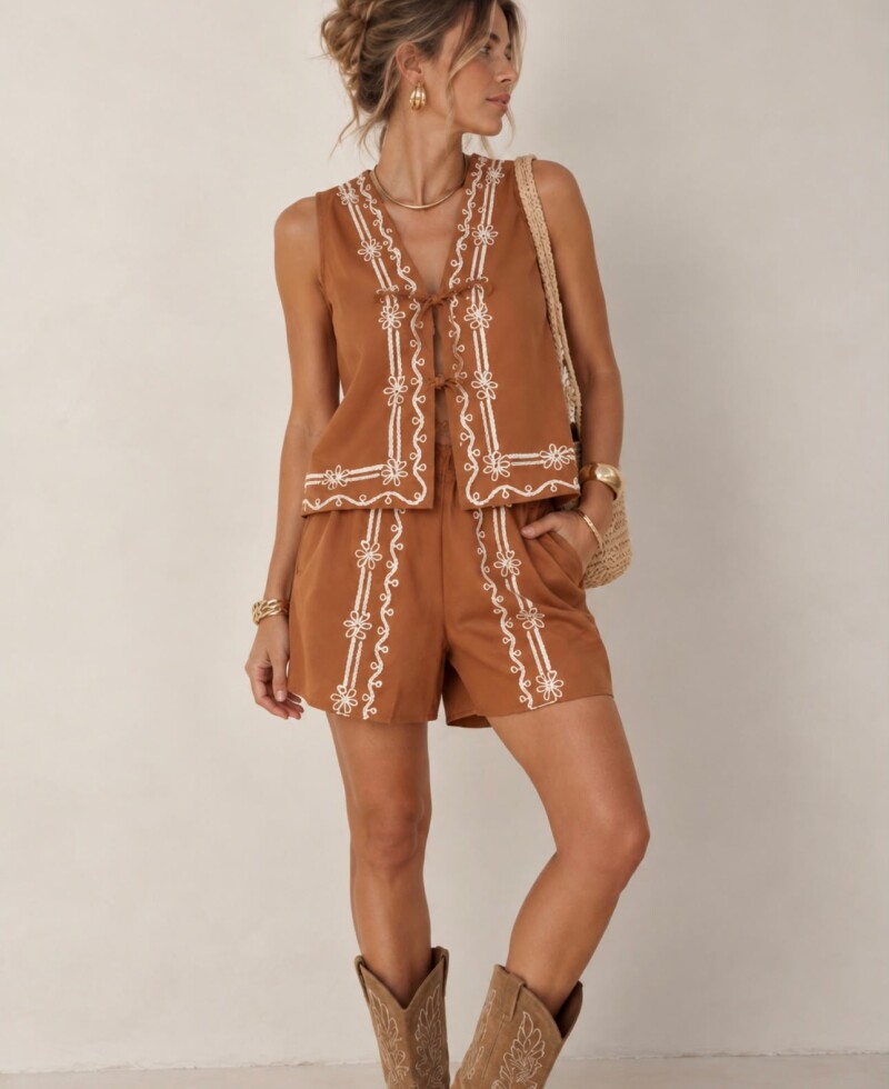 Conjunto Olivia marrón