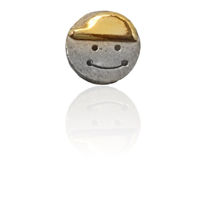 Dije Carita niño-Plata y Oro-Sin piedra-CP5285 sinpiedra