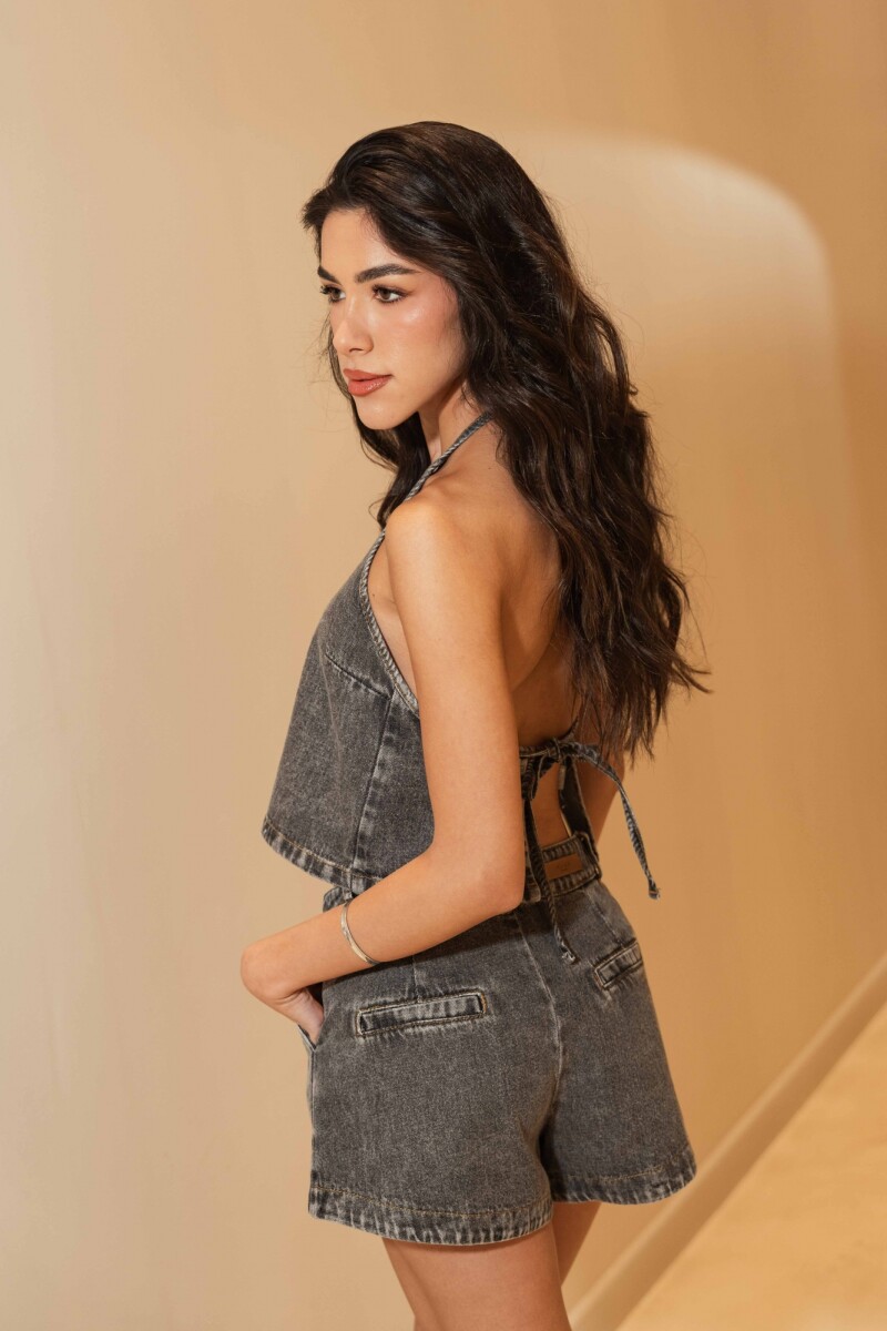 BLUSA GRETTA VINTAGE GREY DENIM BLUSA GRETTA VINTAGE GREY DENIM